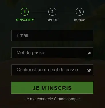 Étapes pour s'inscrire sur WINOUI CASINO