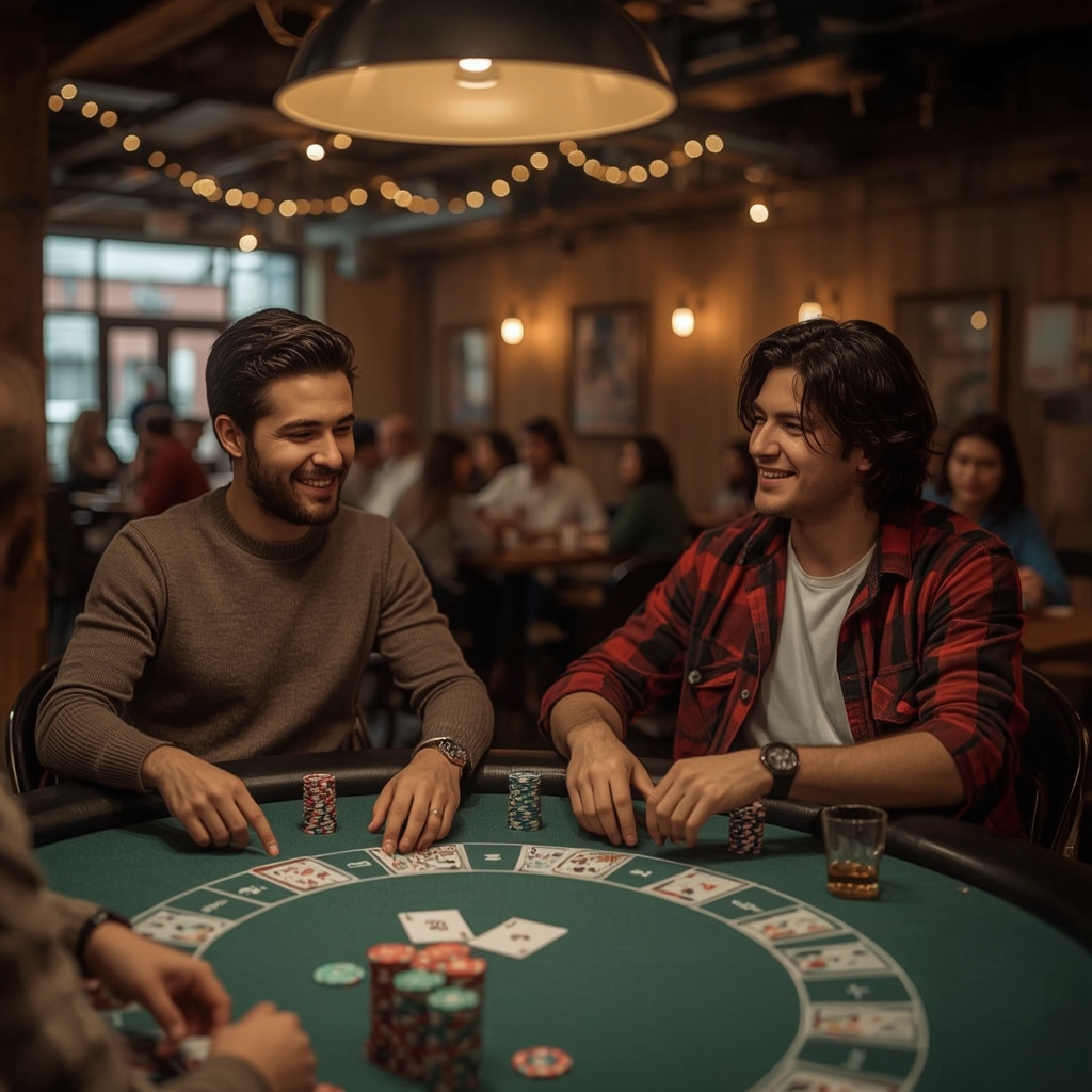 deux personnes jouant au poker en direct sur WINOUI CASINO